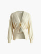 Women’s Deep V-Neck Cardigan | Button Detail