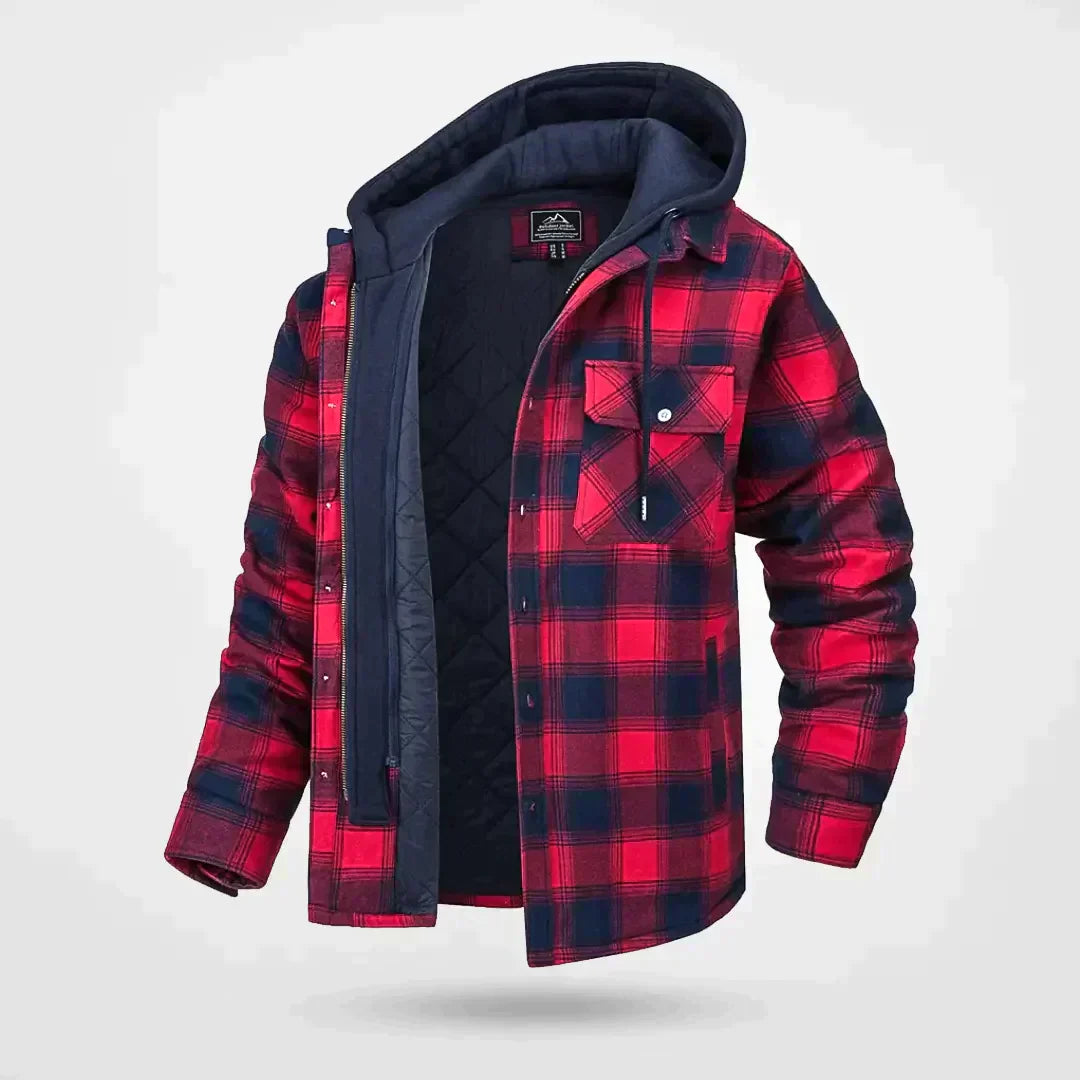 Men’s Hooded Plaid Jacket | Checkered
