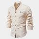 Men’s Stand Collar Shirt | Long Sleeve