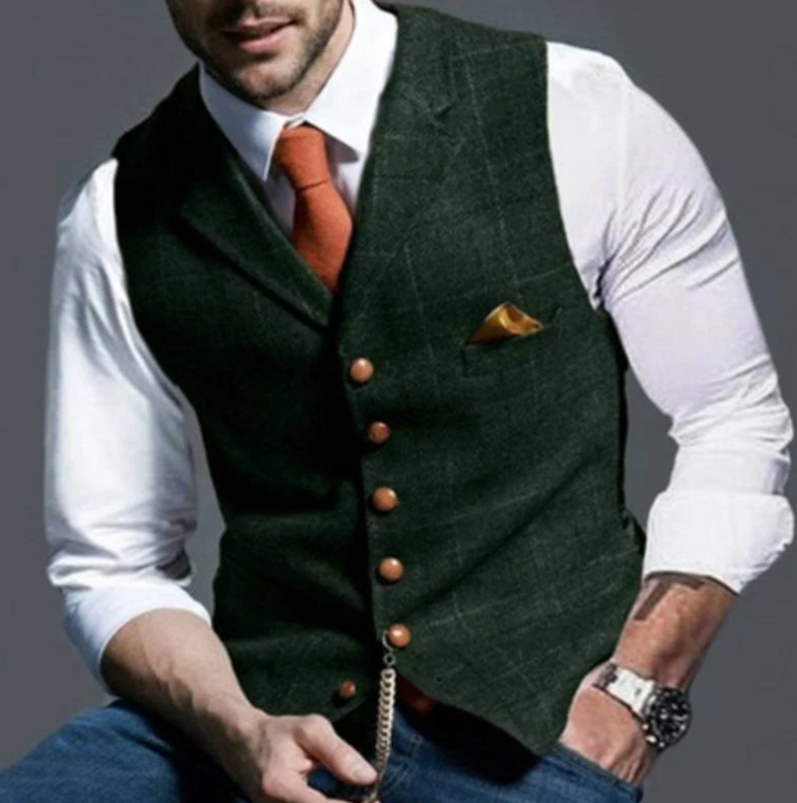 Men’s Formal Buttoned Vest | Slim Fit