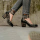 Women’s Vintage Block Heel Shoes | Double Strap