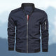 Men’s Casual Bomber Jacket | Zip Pocket