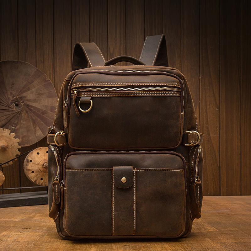 Maison - Brown Leather Backpacks