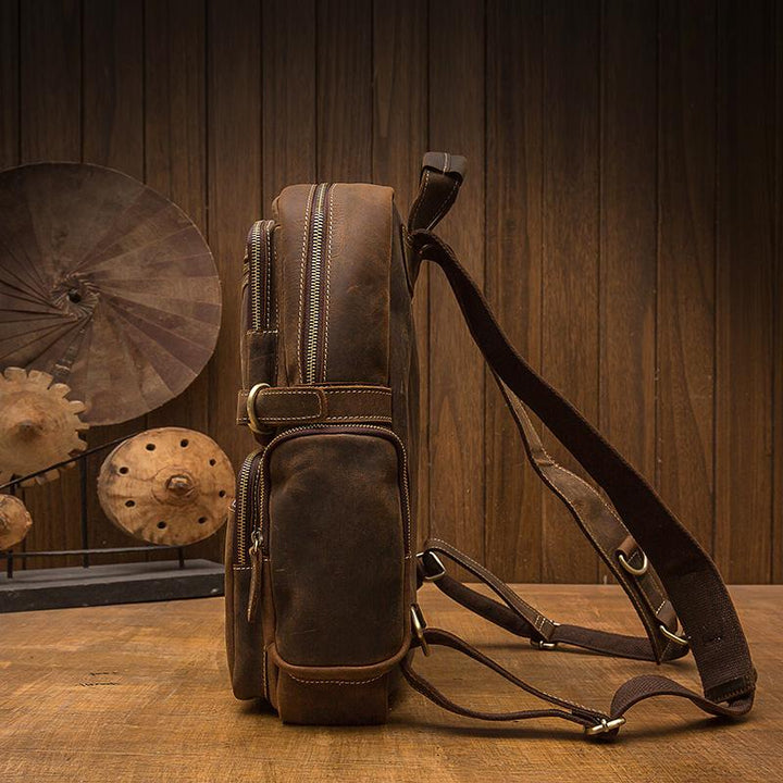Maison - Brown Leather Backpacks