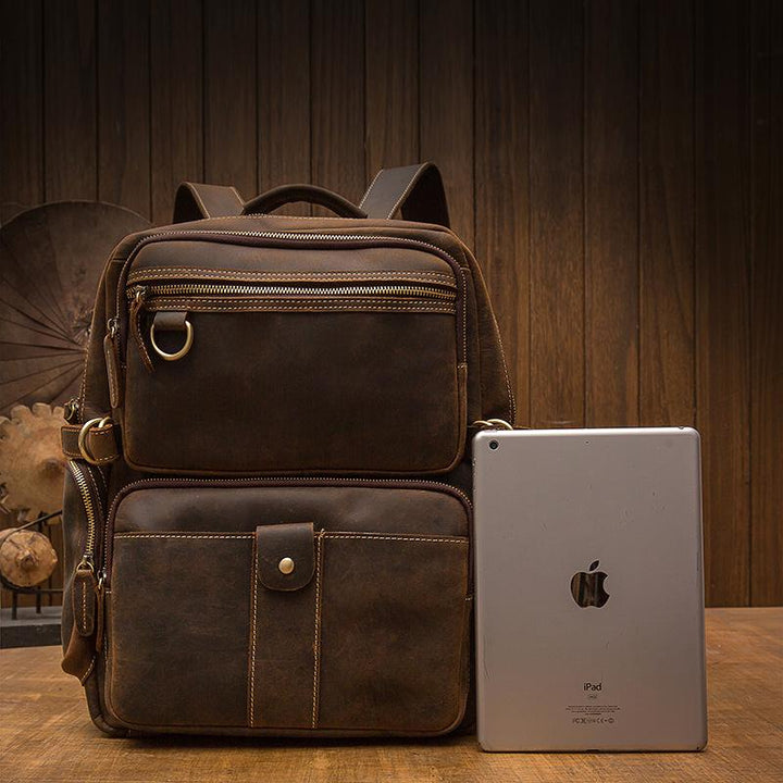 Maison - Brown Leather Backpacks
