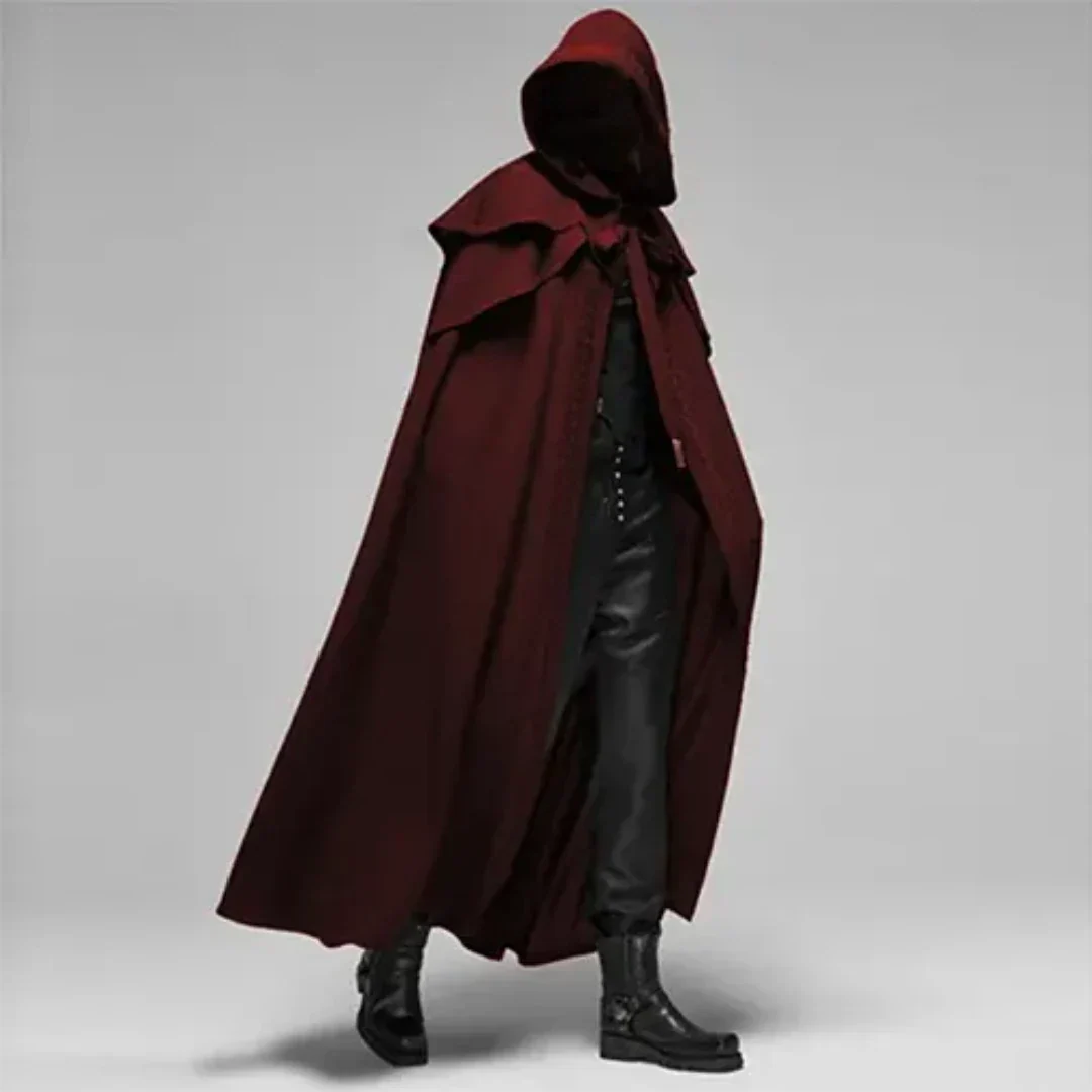 Men’s Halloween Hooded Cape | Long Cloak Costume