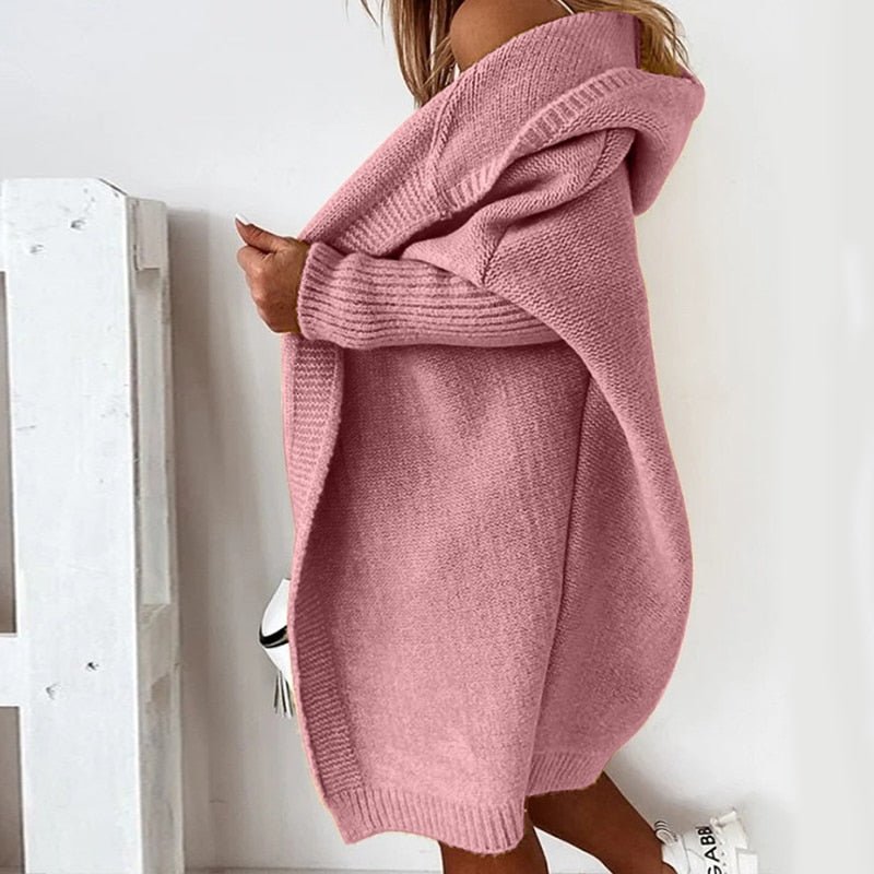 Women’s Hooded Knit Cardigan | Relaxed Fit