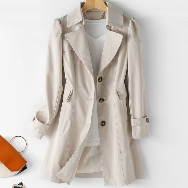 Women’s Long Trench Coat | Buttoned