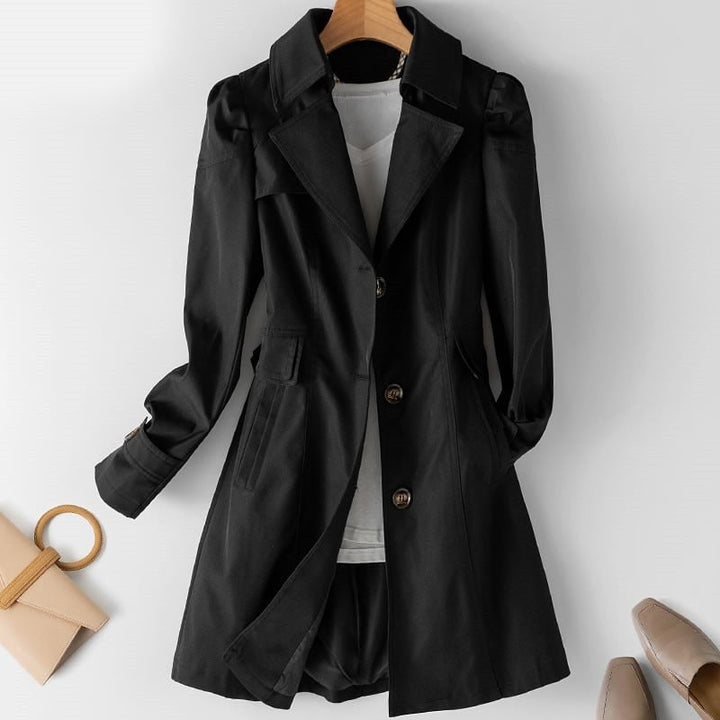 Women’s Long Trench Coat | Buttoned