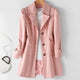 Women’s Long Trench Coat | Buttoned