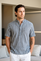 Striped Short Sleeve Shirt | Casual Fit