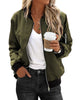 Women’s Street Style Bomber Jacket | Zip-Up