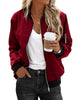 Women’s Street Style Bomber Jacket | Zip-Up