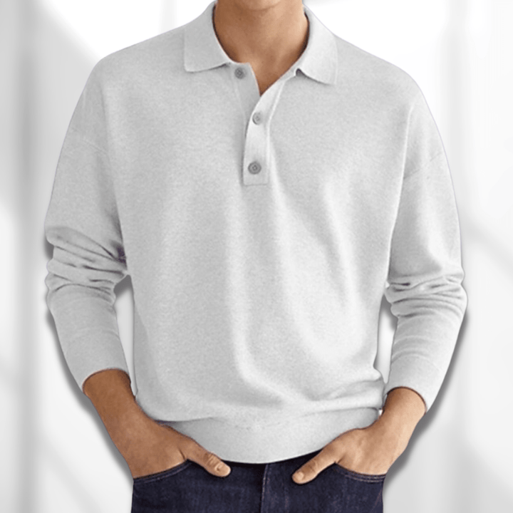 Men’s Long Sleeve Polo Shirt | Button-Up