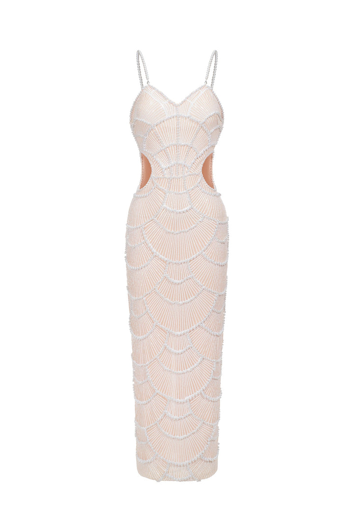 Women’s Elegant Textured Cutout Dress | Midi