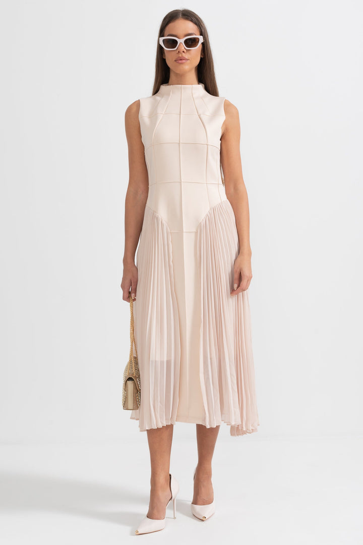 Women’s Sleeveless Pleated Dress | Midi