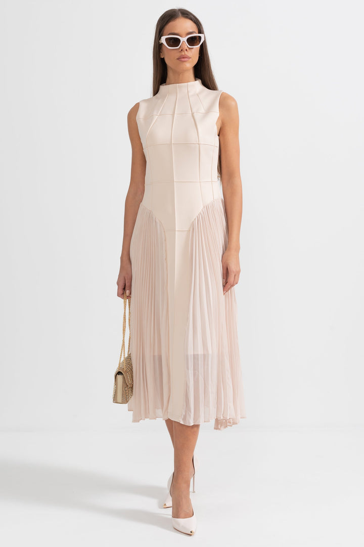 Women’s Sleeveless Pleated Dress | Midi