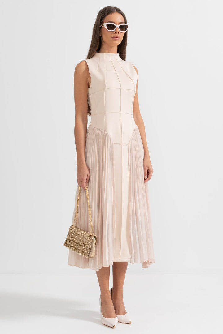 Women’s Sleeveless Pleated Dress | Midi