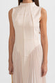 Women’s Sleeveless Pleated Dress | Midi