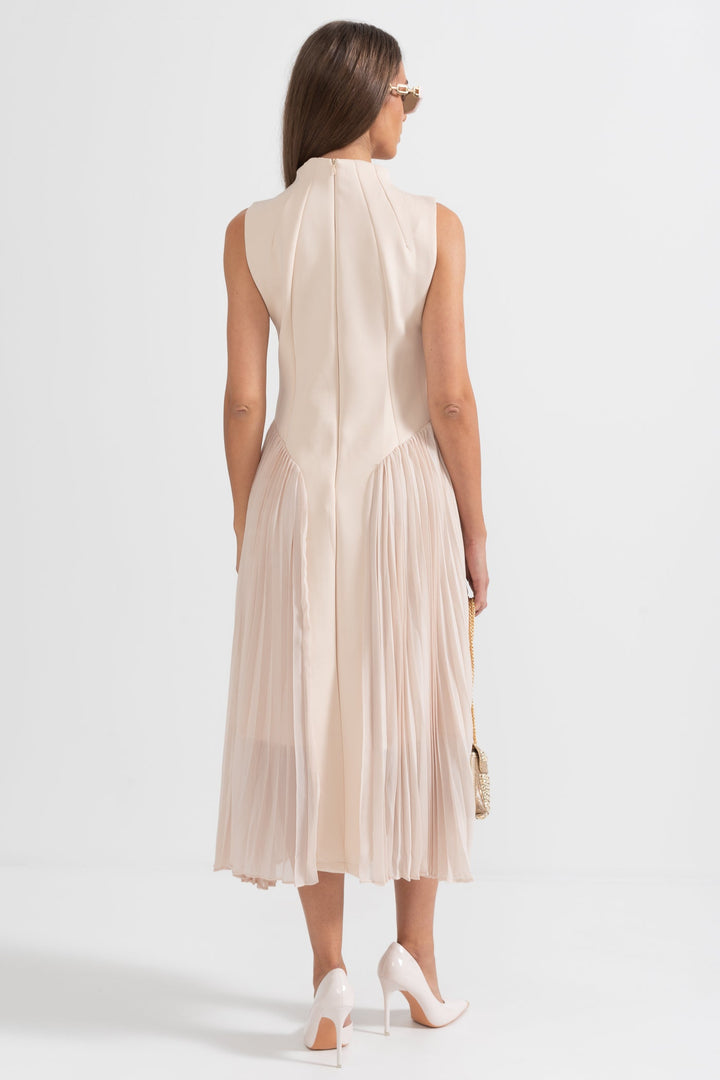 Women’s Sleeveless Pleated Dress | Midi