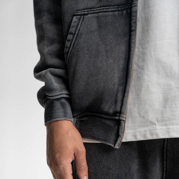 Men’s Oversized Zip Hoodie | Washed
