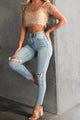 Women’s Sequin Mesh Crop Top | Sheer