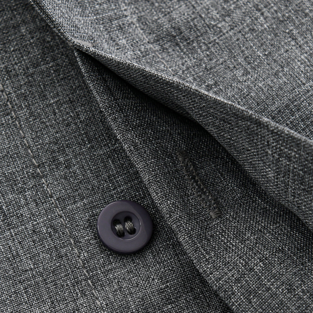 Felix - Men's Solid Color Lapel Short Sleeve Cotton Linen Shirt