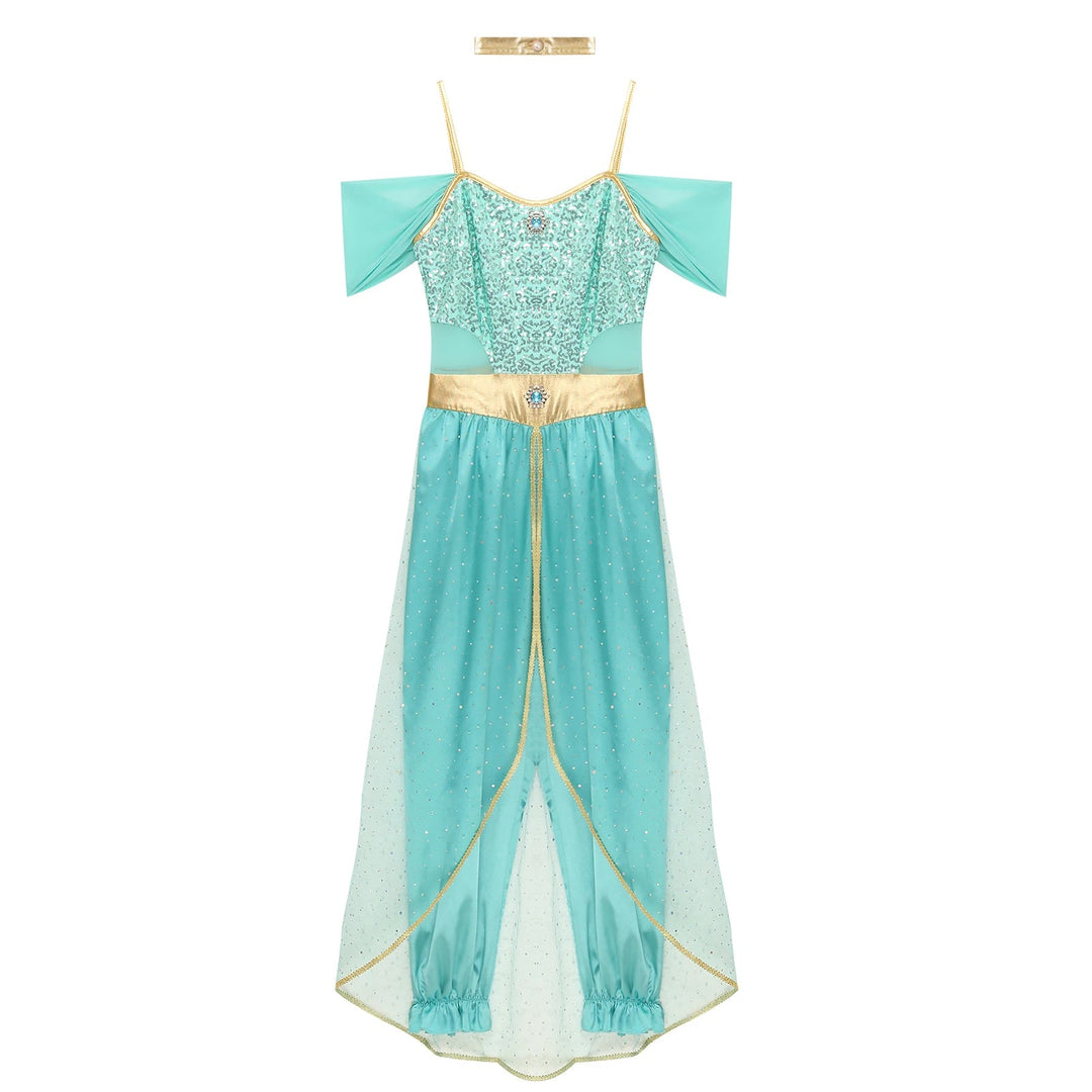 Women’s Princess Halloween Costume Jumpsuit | Off-Shoulder Harem Pants
