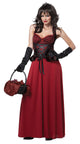 Women’s Halloween Costume Dress with Hood | Lace-Up Maxi