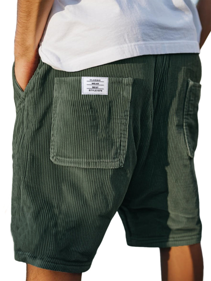 Men’s Ribbed Drawstring Shorts | Casual Fit