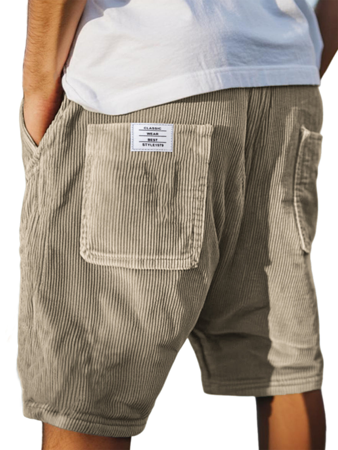 Men’s Ribbed Drawstring Shorts | Casual Fit