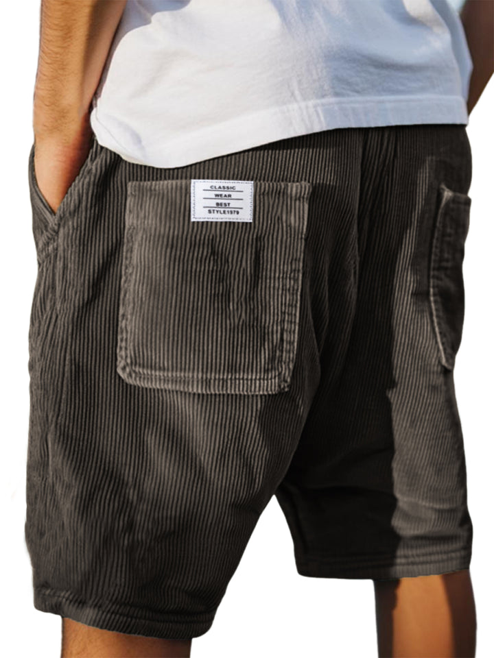 Men’s Ribbed Drawstring Shorts | Casual Fit