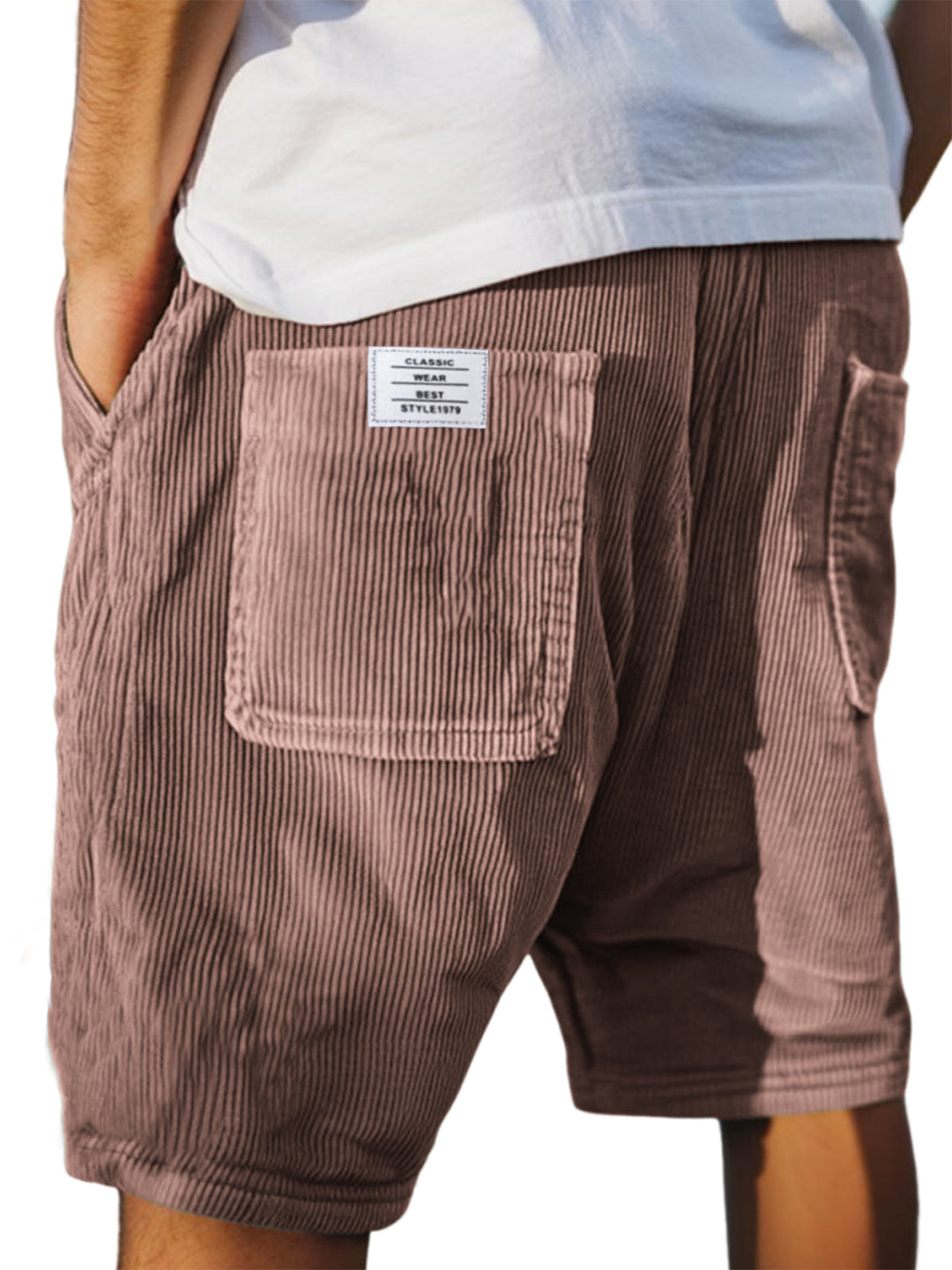 Men’s Ribbed Drawstring Shorts | Casual Fit