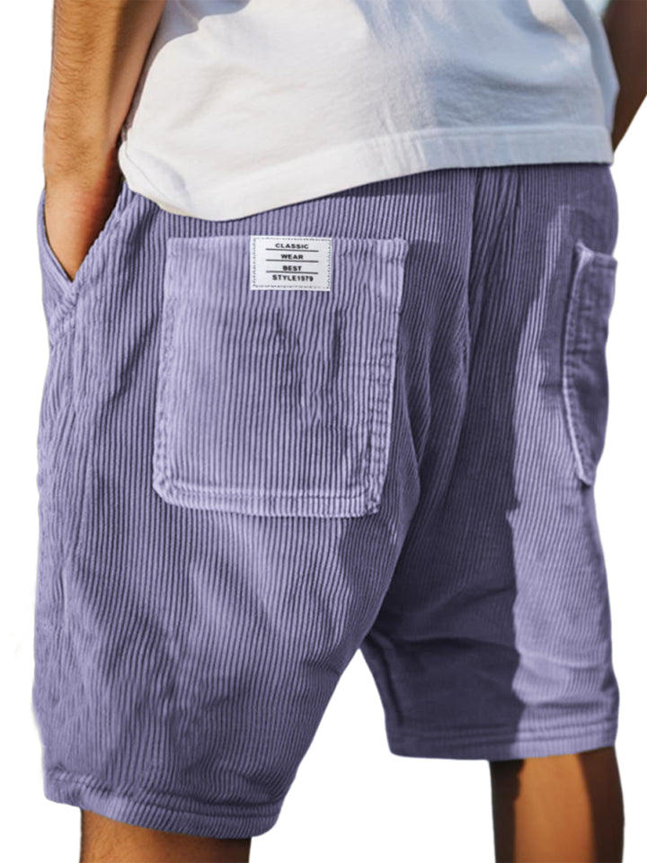 Men’s Ribbed Drawstring Shorts | Casual Fit