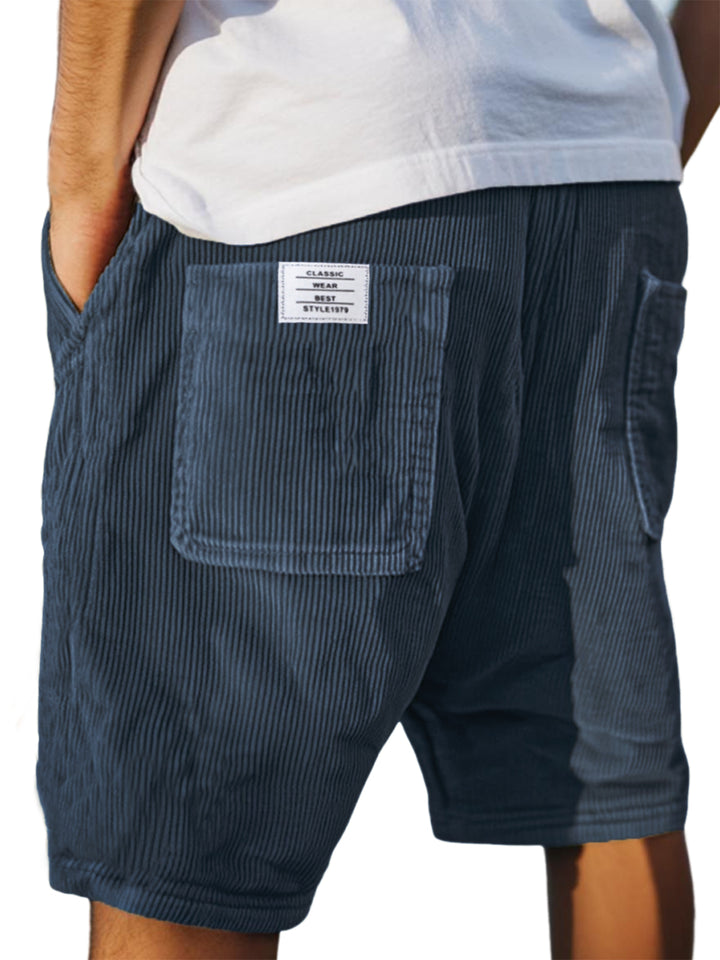 Men’s Ribbed Drawstring Shorts | Casual Fit
