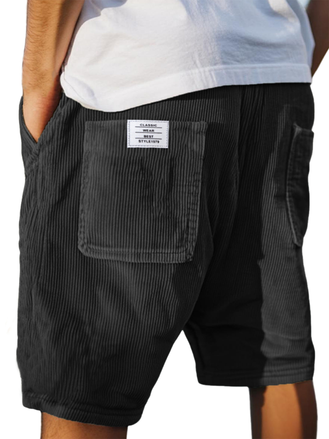 Men’s Ribbed Drawstring Shorts | Casual Fit