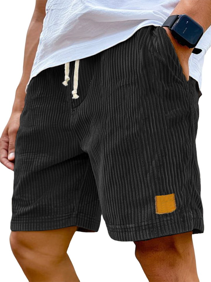 Men’s Ribbed Drawstring Shorts | Relaxed Fit
