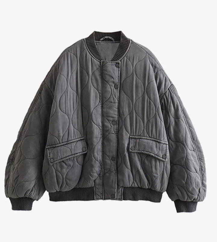 Women’s Quilted Oversized Bomber Jacket | Lightweight