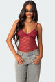Women’s Sheer Lace Tank Top | Spaghetti Strap