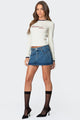 Low Rise Mini Skirt | Pocket Detail Denim Look