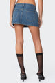 Low Rise Mini Skirt | Pocket Detail Denim Look