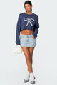 Low Rise Mini Skirt | Pocket Detail Denim Look