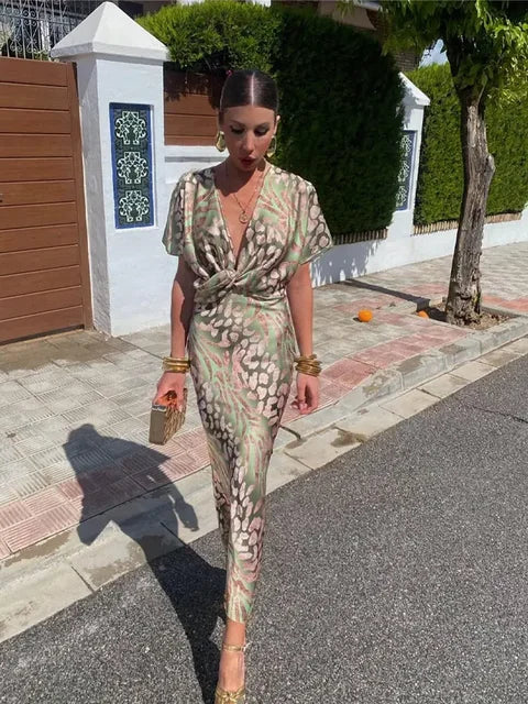 Women’s Elegant Wrap Dress | Midi