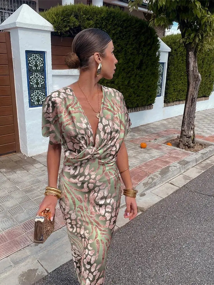 Women’s Elegant Wrap Dress | Midi
