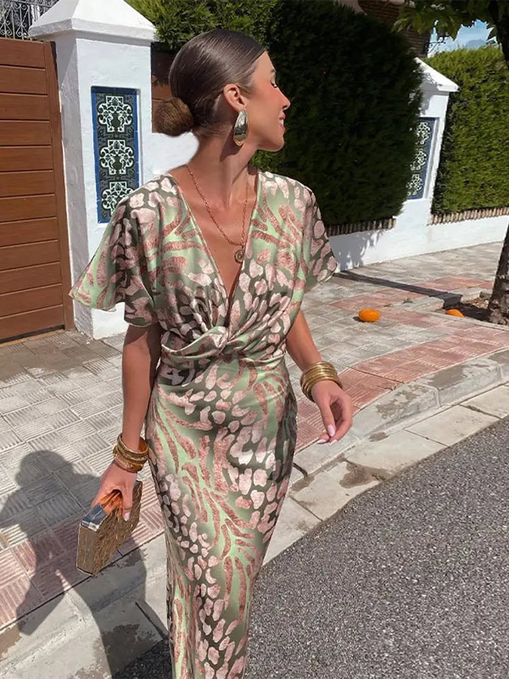 Women’s Elegant Wrap Dress | Midi