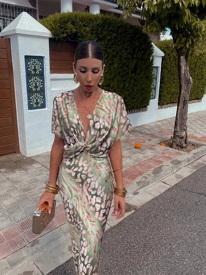 Women’s Elegant Wrap Dress | Midi