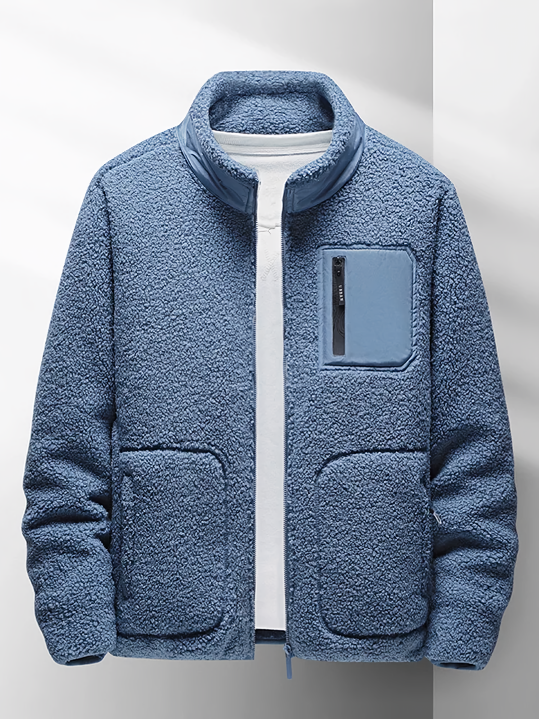 Men’s Casual Zip-Up Jacket | High Collar