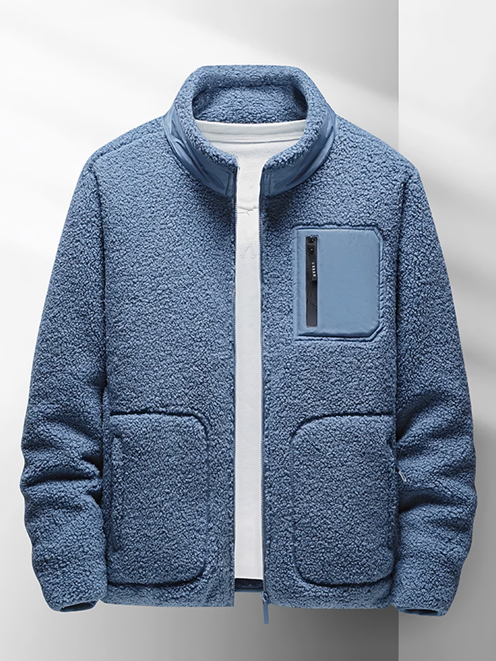Men’s Casual Zip-Up Jacket | High Collar