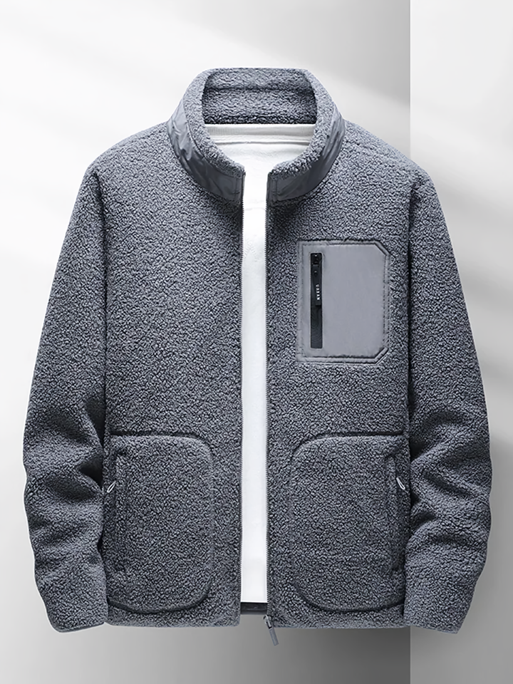Men’s Casual Zip-Up Jacket | High Collar