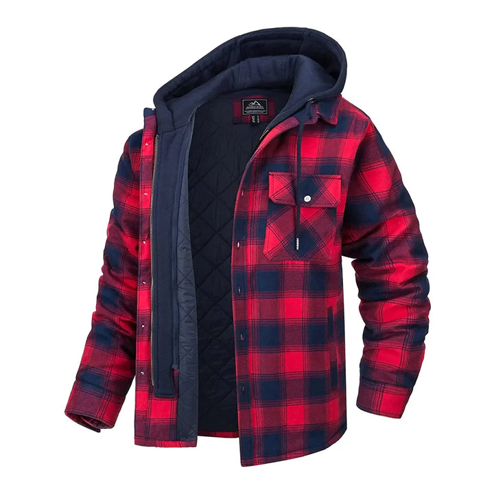 Edwin - Checked hooded jacket for men